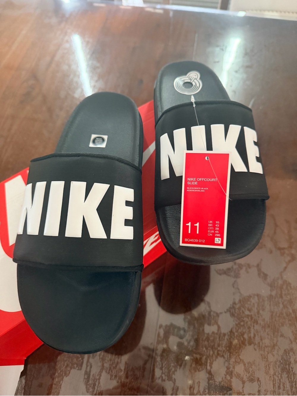 Nike Black & White Offcourt Slide Sandals NWT